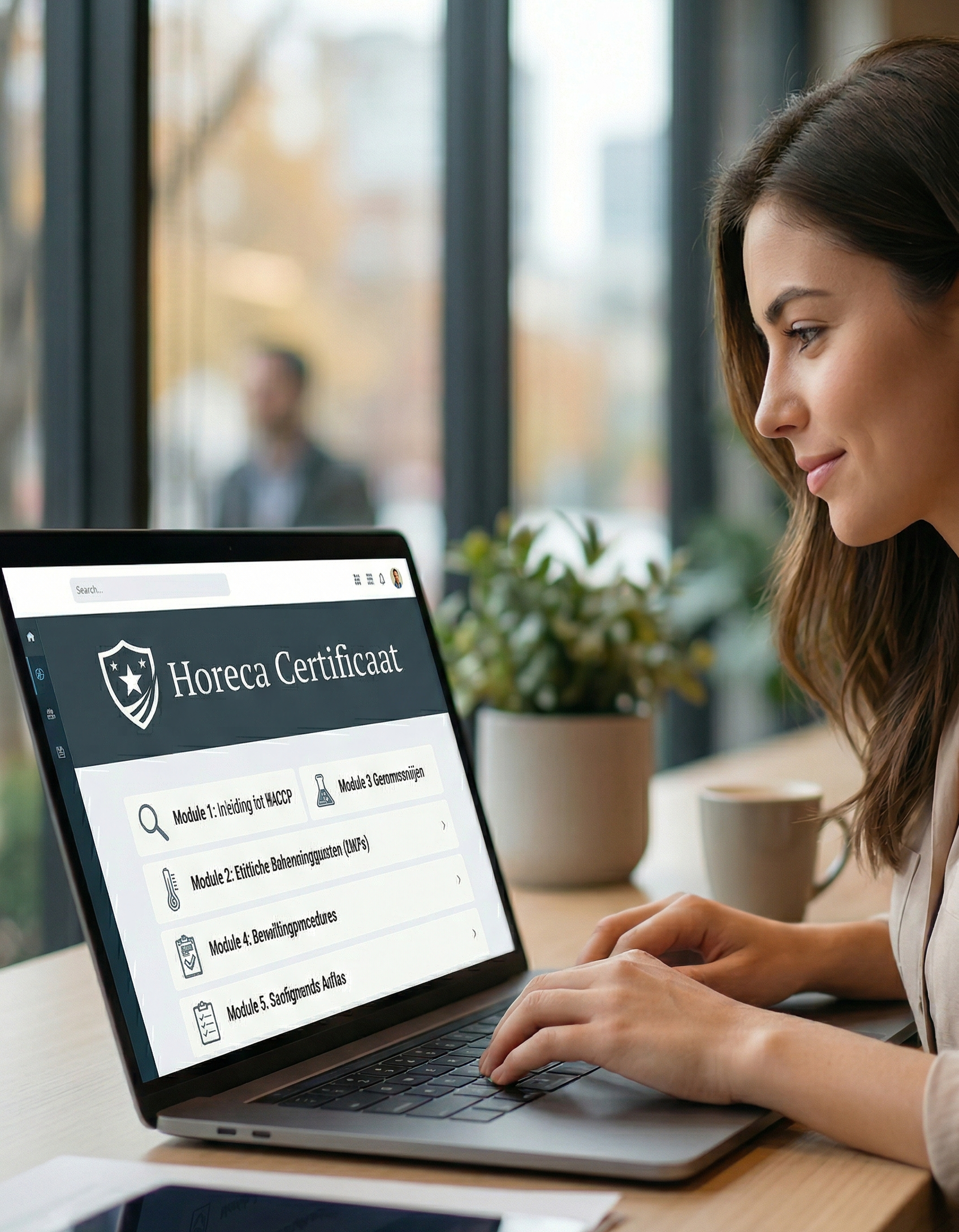 HACCP e-learning cursus online volgen op laptop in de horeca
