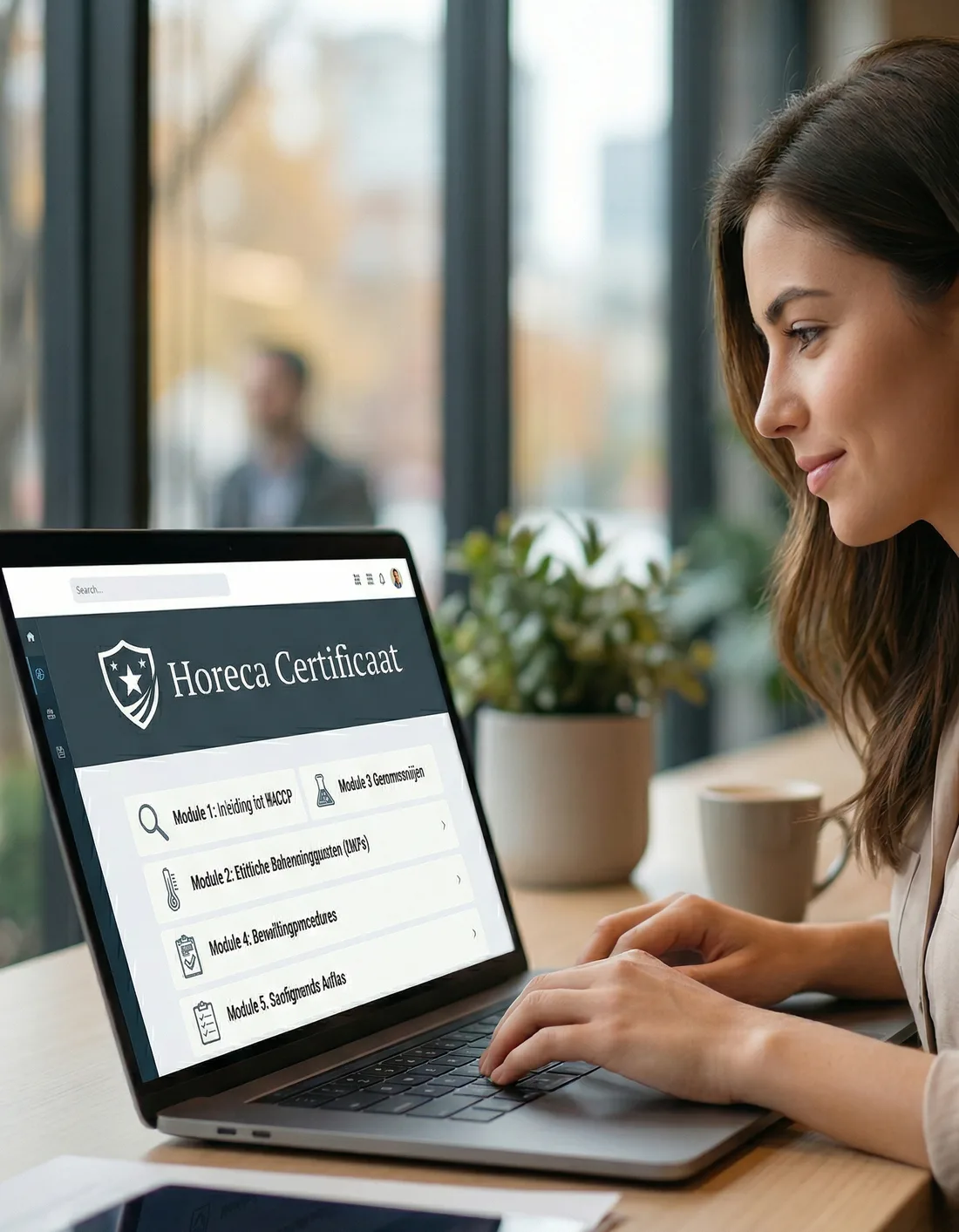 Voorbeeld van het HACCP-certificaat van deelname dat je na de e-learning downloadt